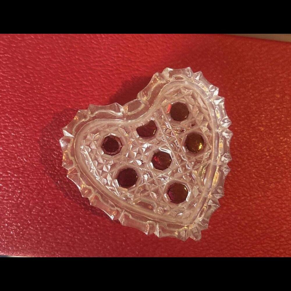 👸🏼💝Crystal Heart Trinket Box  Decorative Collectible Valentines Day 2 X 2.5